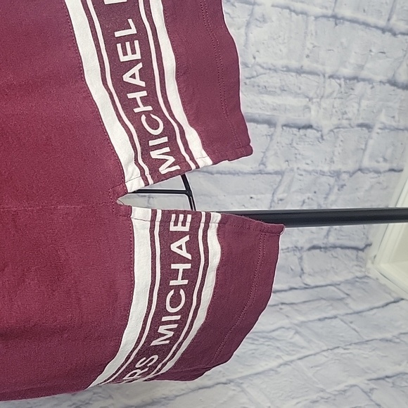 MICHAEL KORS Burgundy Logo Long Sleeves Oversized Women's Blouse Small - Picture 4 of 8